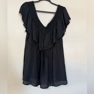 Torrid Black Smocked Detail top